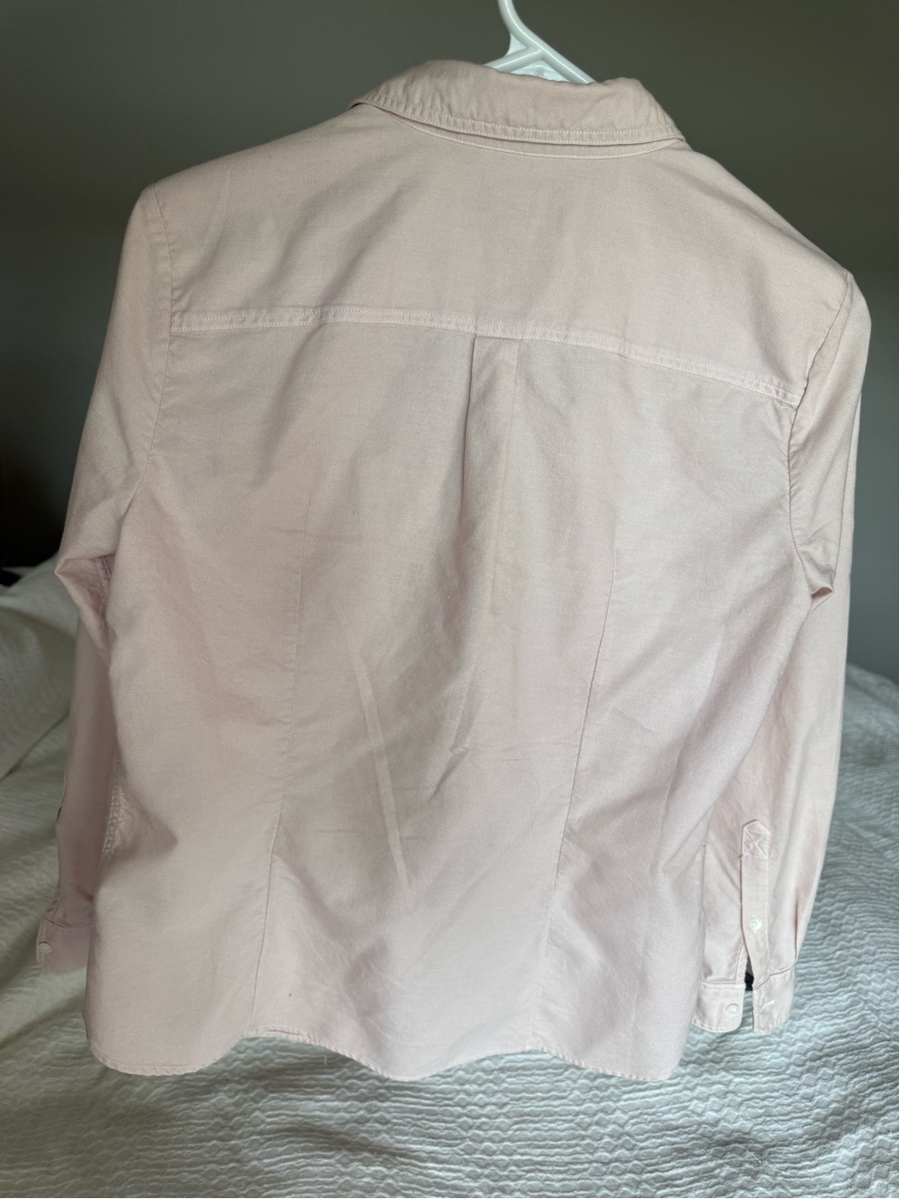 Burberry Pale Pink Button-Down Shirt with Check Collar Trim - Picture 4 of 6